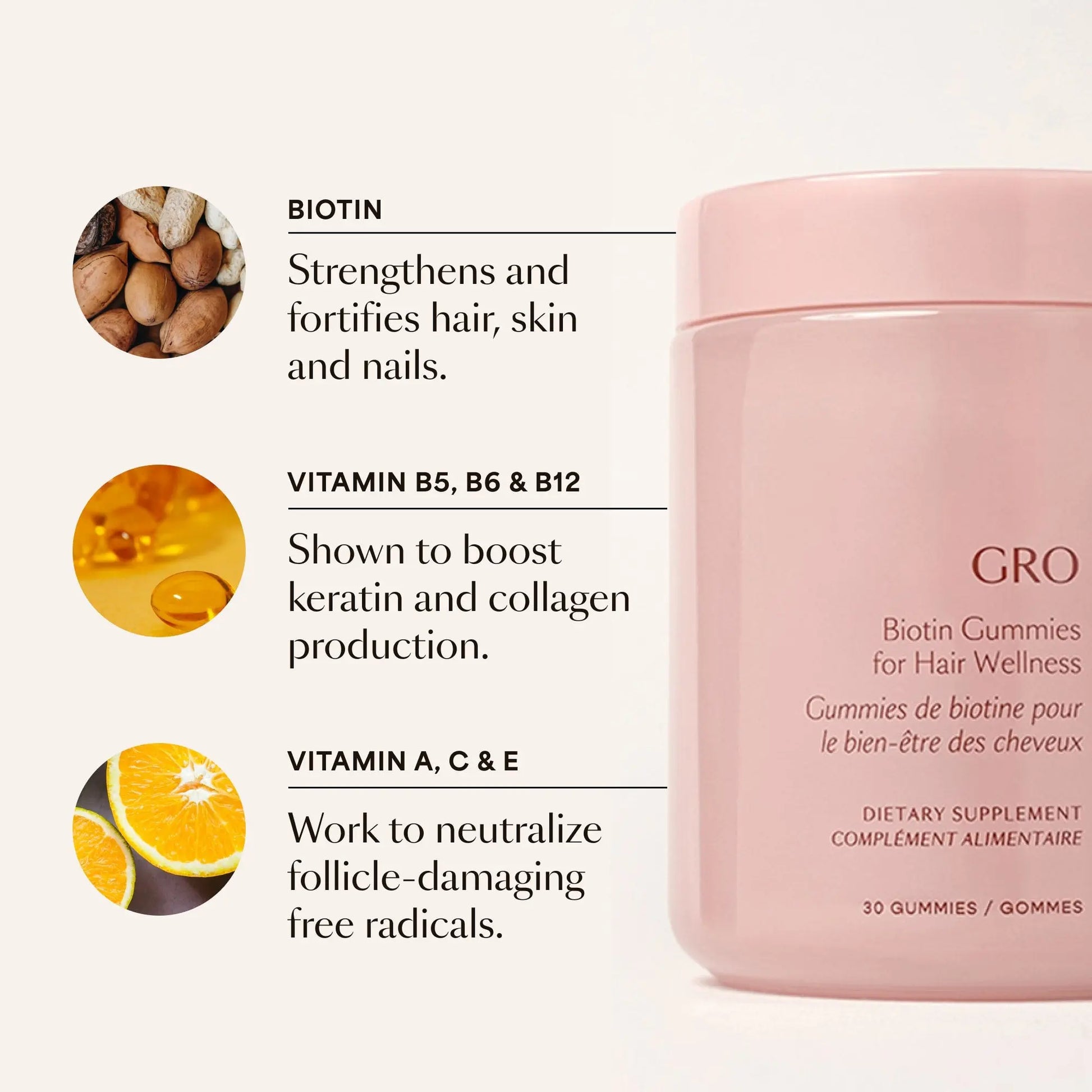 Vegamour GRO Hair Gummies – Biotin-Enriched, Clinically Proven Formula for Hair Growth & Overall Hair Wellness