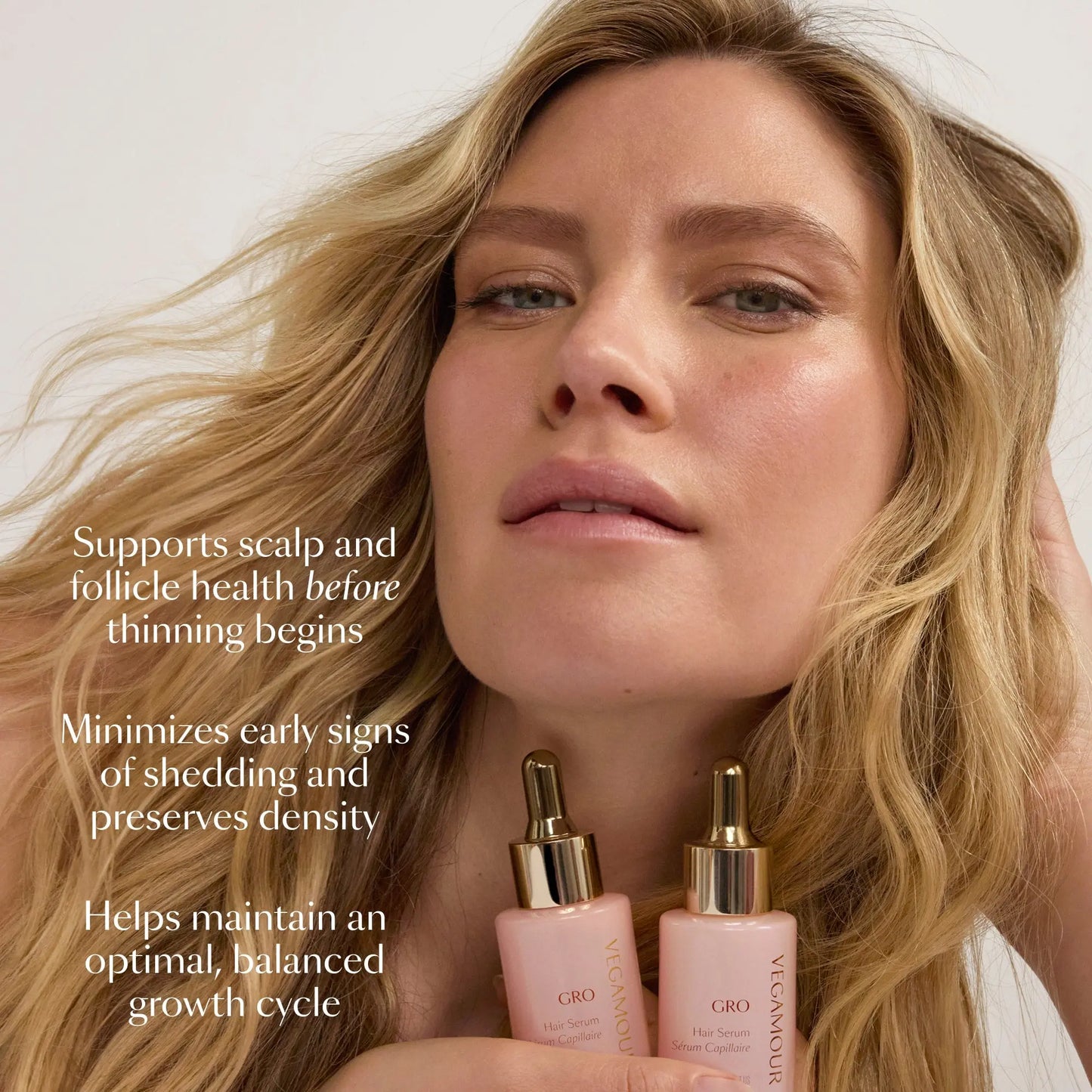 Vegamour GRO Hair Serum Plant-Based Phyto-Actives Formula for Hair Growth, Reduced Shedding & Fuller-Looking Hair